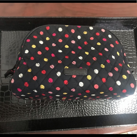 Vera Bradley Handbags - Vera Bradley Large Cosmetic Case Havana Dots